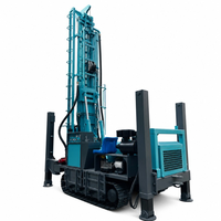 Foreuse hydraulique 300B 300m pour puits d'eau, machine de forage sur chenilles 6.8T, pompe à engrenages 85kW pour travaux de forage en eau profonde