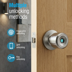 Cerradura Digital Inteligente de Aluminio Te'an, Cerradura Electrónica Impermeable con Control de Perilla, Compatible con Contraseña - Product Image 2