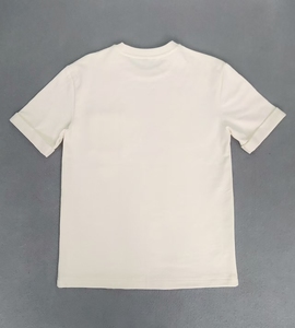 <span class=keywords><strong>T</strong></span>-<span class=keywords><strong>Shirt</strong></span> 100% in cotone 230GSM estate calda di alta qualità serigrafia personalizzata e polsini pieghevoli maglietta bianca da uomo - Product Image 3