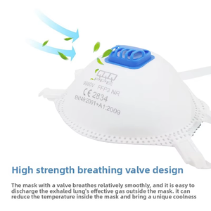 Masker debu bubuk industri pola datar Respirator tipe cangkir KN95 dengan kepala Anti bau dipasang untuk penutup debu pemoles tambang batu bara - Product Image 4