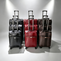Valise à roulettes en cuir PU motif crocodile, souple, silencieuse, étanche, pour voyages d'affaires, pour hommes et femmes