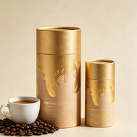 Conteneur en tube de carton de luxe pour les grains de café, l'emballage de flacons de parfum, boîte ronde personnalisée imprimée, écologique