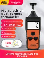 Tachymètre optique numérique de haute précision modèle DM6236P pour moteurs, jauge de vitesse linéaire de type contact à double usage