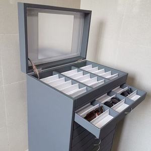 Exhibidor de Gafas de Sol de Madera Personalizado, 16 Niveles, 306 Piezas, Vitrina de Almacenamiento <span class=keywords><strong>para</strong></span> Gafas Ópticas con Cajones - Product Image 1