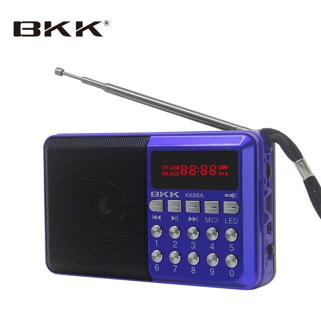 BKK Rechargeable USB Outdoor Mini Digital FM Radio with Voice Recorder and Torch (KK66A)