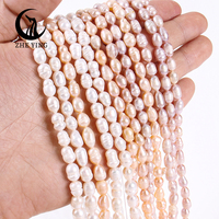 Perles d'eau douce cultivées en gros, perles baroques roses en vrac pour la fabrication de bijoux, bracelets, colliers, perles naturelles
