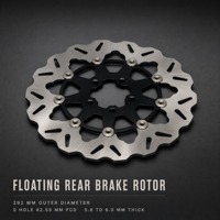 Disque de frein arrière moto 41500110 292mm flottant à 7 rayons 5 trous 82.55mm PCD Touring 2000 à 2007