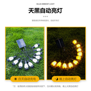 Lámpara Solar de Queroseno Xinyao, Cadena de Luces para Camping, Decoración de Exteriores, Iluminación para Tiendas de Campaña y Toldos - Product Image 3