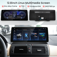 HFmidia 2026 Nouveau système Linux 10,25/12,8 pouces à écran mince pour BMW X3 E83 CCC, lecteurs vidéo automobiles avec CarPlay sans fil