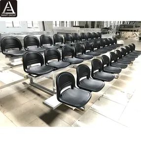 3 rows aluminum bleacher portable stadium seat folding stadium chair