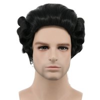 Halloween Hommes Deluxe Avocat Juge Baroque Cosplay Bouclés Perruque WGDG-026
