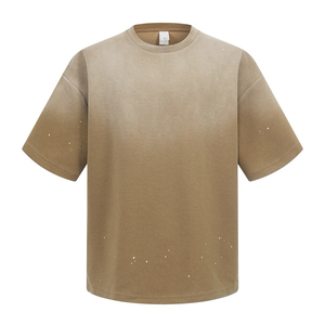 เสื้อยืดแขนสั้นผู้ชาย 350 กรัม ลายพิมพ์แบบอิงค์วอชและวอเตอร์วอชสไตล์วินเทจ - Product Image 5