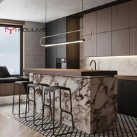 Ensemble de cuisine moderne modulaire de haute qualité avec évier, robinet et charnières – Écologique, couleur personnalisée, multifonctionnel pour appartement
