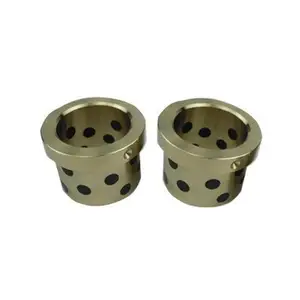 Custom Manufactured Wear-Resistant Oil-Free Copper Bushing Self-Lubricating with Graphite Cop for Machining Services