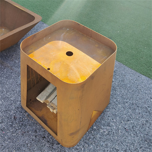 Camping al aire libre <span class=keywords><strong>patio</strong></span> trasero interior Metal redondo cuadrado Rectangular cartón acero Corten madera <span class=keywords><strong>Patio</strong></span> comedor fogata barbacoa parrilla - Product Image 2