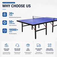 Table de ping-pong pliable en acier durable pour l'intérieur, épaisseur 18 mm, pour jardin et terrasse