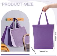 Sac fourre-tout en toile avec fermeture éclair, impression numérique personnalisée, violet lavande, 100% coton biologique, sacs de courses pour femmes, enseignantes