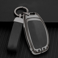 Étui de protection pour clé de voiture en alliage de zinc et cuir avec logo pour Hyundai IX20 I30 IX35 I40 Ix25 IX45 I10 I20 Tucson Verna Sonata Elantra SantaFe