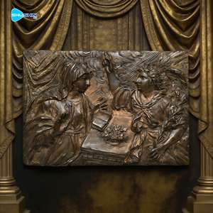 Pannello Decorativo con Scultura Umana Classica in Bronzo, Grande Figura Religiosa Personalizzata per Arte Murale - Product Image 2