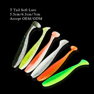 Pesca 55mm 65mm 70mm T Tail 20pcs Pintura Plástico PVC Isca De Pesca Isca De Baixo De Borracha Isca De Pesca Macia Isca De Pesca <span class=keywords><strong>Soft</strong></span> Paddle Tail