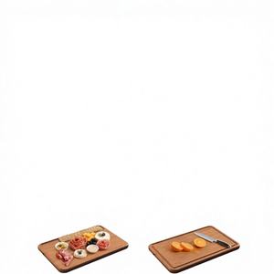 Hengyu Bamboo Chopping <b>Block</b> with Anti-Odor 1.5cm Thick Rectangle <b>Shape</b> Drainage Groove to Prevent Water Accumulation - Product Image 2