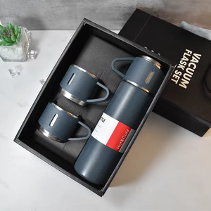 Bộ quà tặng doanh nghiệp rửa xe in logo tùy chỉnh, bình giữ nhiệt chân không thép không gỉ hiện đại, bình nước 3 nắp, dùng cho văn phòng và ngoài trời - Product Image 1