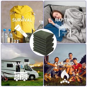 Chống cháy polyester len uốn cong sơ cứu chăn ngoài trời ấm cắm trại chăn - Product Image 6