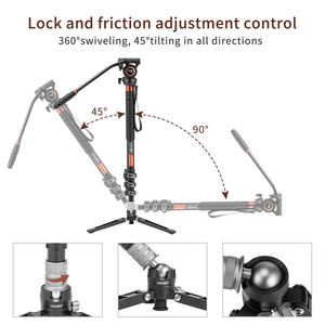 Cayer AF34DVH6 – monopode d'<span class=keywords><strong>appareil</strong></span> <span class=keywords><strong>photo</strong></span> professionnel avec tête fluide et sac de transport, Mini trépied 3 en 1 et fonction de bâton de Trekking - Product Image 3