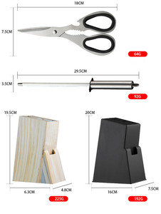 Bán Giá Rẻ <span class=keywords><strong>Sharpener</strong></span> Rod <span class=keywords><strong>Knife</strong></span> Sets Thép Không Gỉ Nhà Bếp <span class=keywords><strong>Knife</strong></span> Set Với Khối Gỗ - Product Image 6