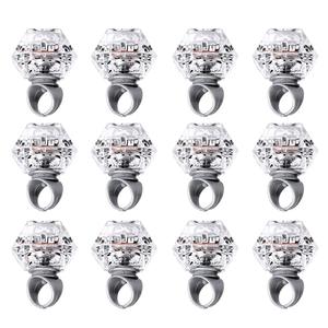 Bagues LED scintillantes DAMAI effet diamant, idéales pour enterrement de vie de jeune fille, accessoires de fête qui brillent dans le noir pour anniversaire, mariage, ou fête prénuptiale - Product Image 2