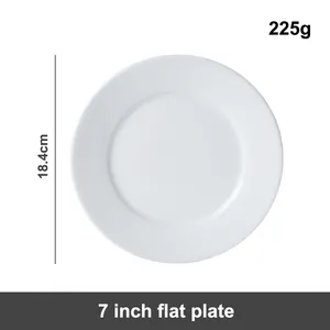 접시 제조 업체 주문을 받아서 만들어진 결혼식 호텔 백색 도자기 평면 10.5 인치 접시 세라믹 원형 충전기 접시 저녁 식사 장식