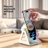 Station de recharge sans fil professionnelle avec haut-parleur à induction, support de téléphone RGB, pour bureau à domicile, fourniture d'usine OEM ODM