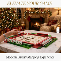 Ensemble de Mahjong Américain de Noël Compatible avec les Pions en Acrylique de Luxe Standard NMJL – Cadeau de Fêtes