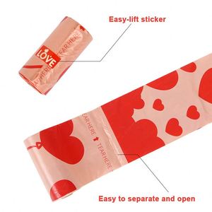 Sacs à déjections canines écologiques à motif cœur pour la Saint-Valentin, parfumés à la rose - Product Image 4