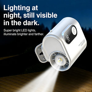 4-in-1 Handventilator mit 100 Geschwindigkeitsstufen, LED-Anzeige, Taschenlampe, Abnehmbarem Clip und 3000mAh Akku für Auto und Outdoor-Nutzung - Product Image 4