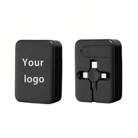 Kabel Pengisi Daya Ponsel Multifungsi 4-in-1 USB 3.0 Tipe-C Tipe-C dengan Logo Kustom, Pengisian Cepat, dan Bahan PVC Kepang untuk Souvenir Promosi