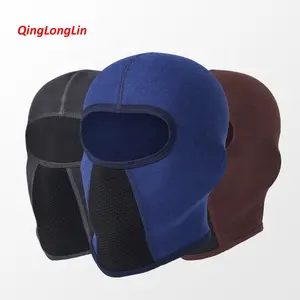 Qinglonglin OEM & ODM Masker Wajah Pelembap Kustom Topeng Tengkorak Liner Helm untuk Motor Balaclava Sepeda Motor Tahan Angin