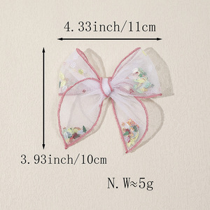 Nouvelles pinces à <span class=keywords><strong>cheveux</strong></span> en tissu à sequins pour enfants, nœuds latéraux pour filles, décoration de <span class=keywords><strong>cheveux</strong></span> en maille pour Noël et anniversaires - Product Image 6