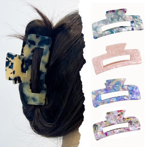 Barrette à <span class=keywords><strong>cheveux</strong></span> SongMay, grande taille, tendance, en acétate coloré, 10,5x5,2 cm, pour femmes et filles, usage quotidien - Product Image 3