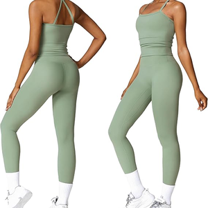 Conjunto de fitness sin costuras de alta calidad para mujer, ropa transpirable de secado rápido para yoga y gimnasio - Product Image 3