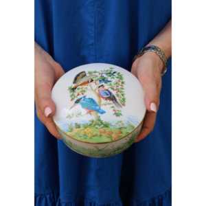 Dionigi Limoges Porcelain <b>Decorative</b> <b>Storage</b> <b>Box</b> in Bird Shape - Product Image 2