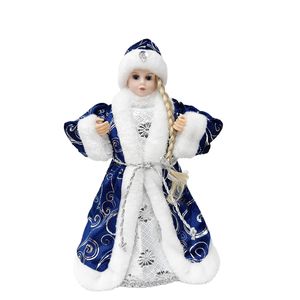 Alta calidad personalizado Rusia <span class=keywords><strong>Snegurochka</strong></span> Santa Claus muñeca azul hecho a mano niña estatuilla regalos para niños Navidad Santa Claus - Product Image 1