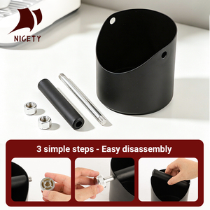 Attrezzi Professionali per Baristi, Accessori per Espresso, Contenitore per Fondi di Caffè in Acciaio Inox con Base Antiscivolo - Product Image 5