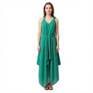 SK NOOR SONS présente une combinaison en coton vintage bohème pour femmes, écologique, taille haute, coupe régulière, respirante, décontractée, été - Product Image 1
