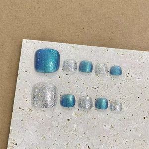 Nouveau produit lancé, <span class=keywords><strong>Ongles</strong></span> <span class=keywords><strong>à</strong></span> presser faits main couleur caramel foncé Maurer's Rich Latte avec diamants, prêts <span class=keywords><strong>à</strong></span> poser - Product Image 6