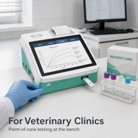 Alat Analisis Imunofluoresensi Hewan, Alat Analisis Imunoassay Fluoresensi Veteriner, Layar Sentuh LED Resolusi Waktu untuk Klinik Hewan Peliharaan