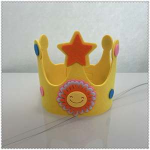 Coronas de Fieltro Reutilizables Ecológicas Personalizadas para Cumpleaños, Ajustables, con Números del 0 al 9, para Fotos de Bebés, con Logotipo Personalizado, Artículos para Fiestas - Product Image 3