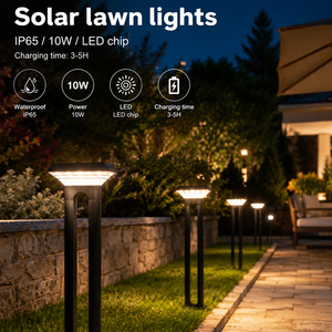 Lampes solaires décoratives de jardin en aluminium moulé sous pression <span class=keywords><strong>PC</strong></span> 10W pour allée et cour avant, prix abordable, lampes solaires pour pelouse - Product Image 2