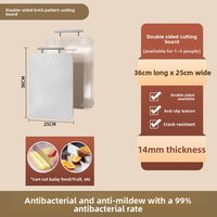 Planche à découper double face en paille de blé antibactérienne, design personnalisé, en acier inoxydable 304, pour cuisine – Vente chaude