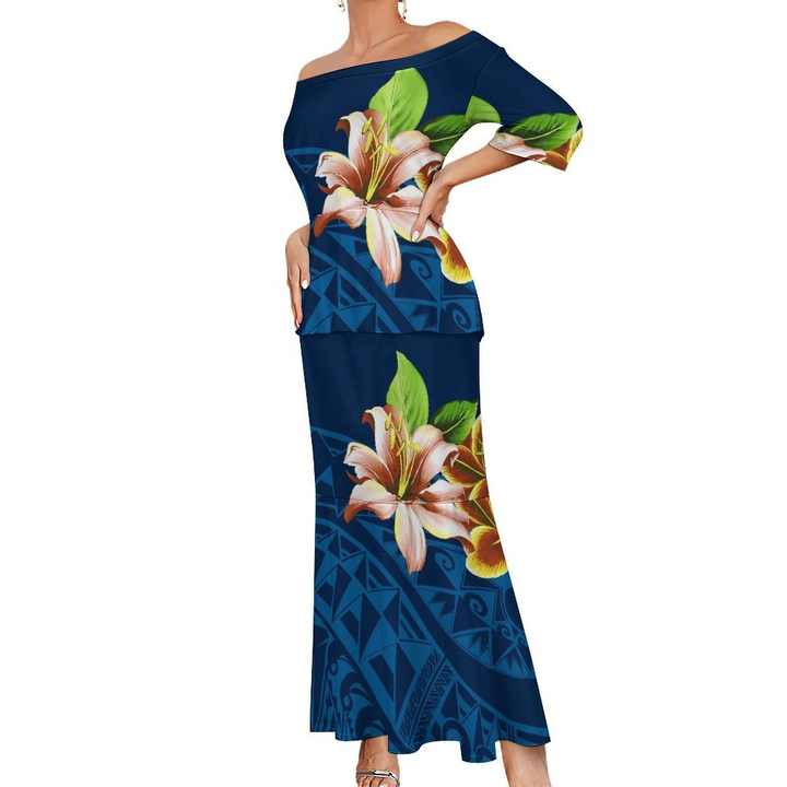Samoa Prom Drop Shipping Polynesian Samoan Prom Top and Skirts Two Pieces Set ...